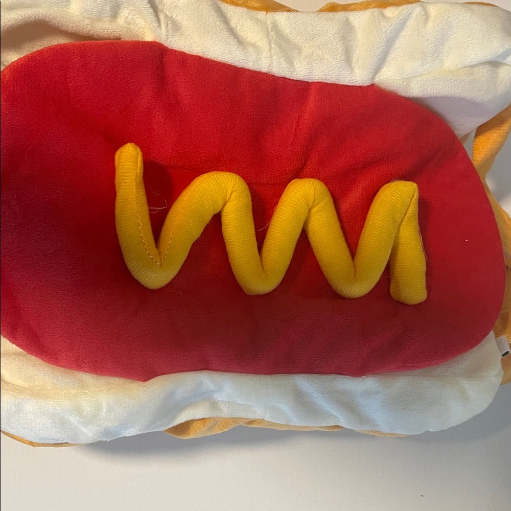 NWT Costume - Hot Dog Plush Hot Dog with Mustard Design Costume for dog
